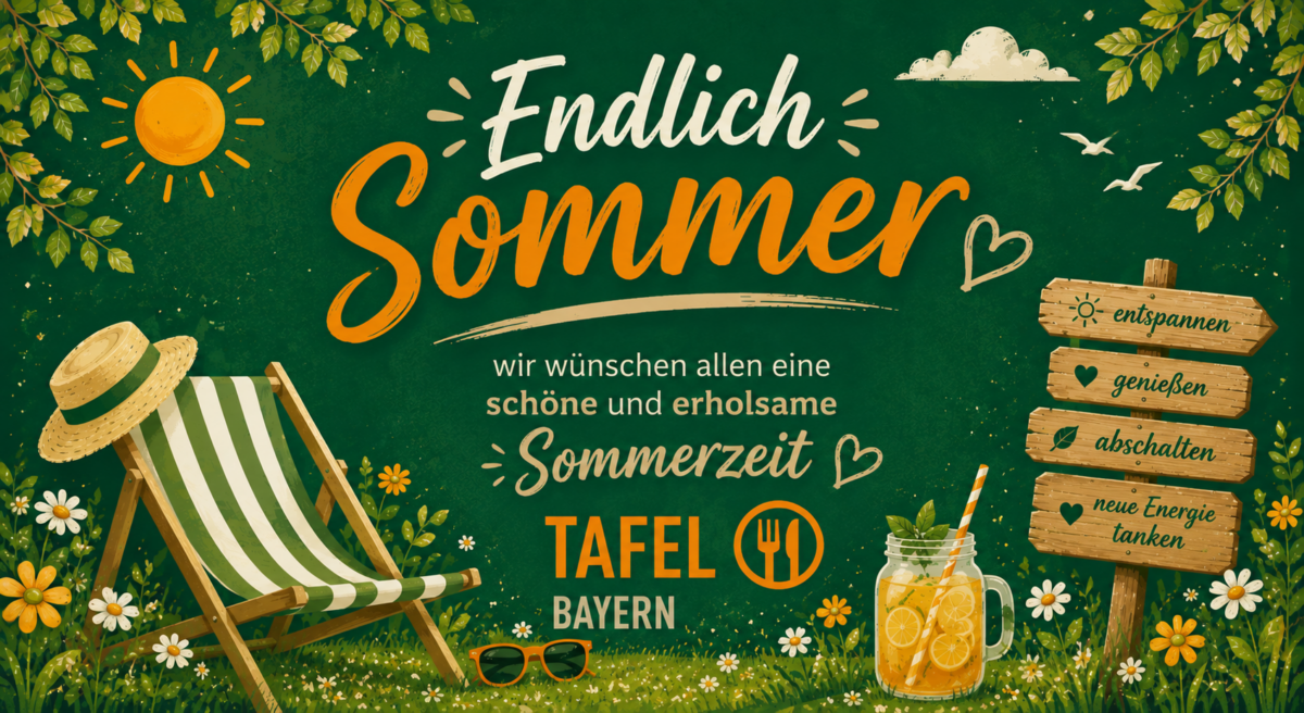 Der Landesverband Tafel Bayern e.V. wünscht allen eine schöne Sommerzeit! Foto: KI-generiert